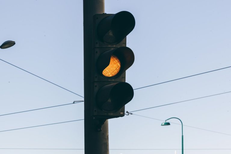 Traffic light orange